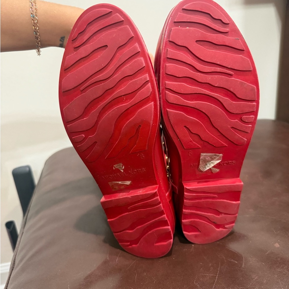 Michael Kors Red Rain Boots Women’s 8 - Picture 6 of 6